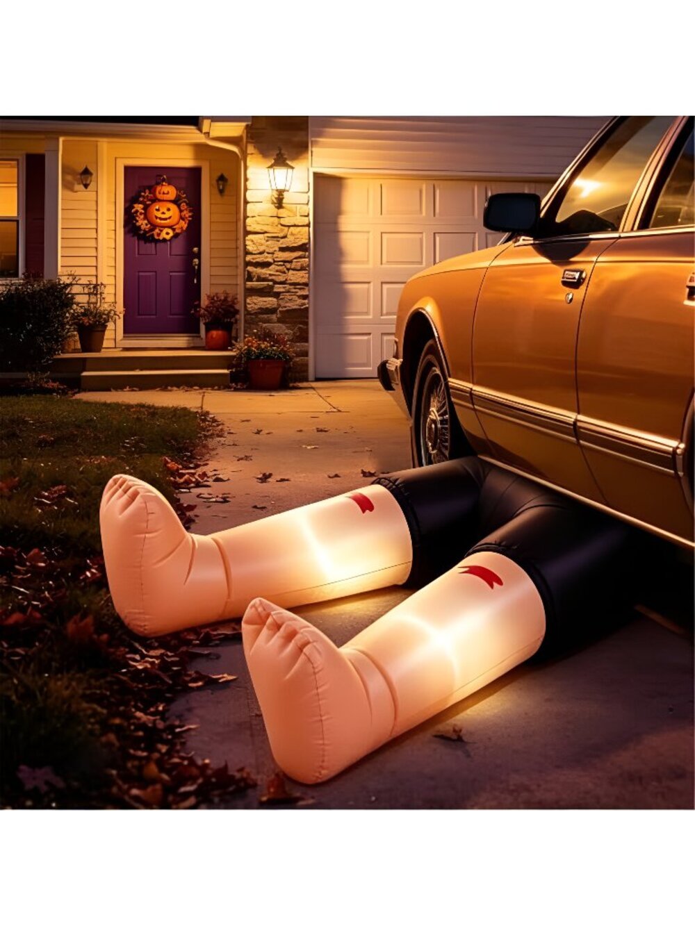 4FT Halloween Inflatable Legs, Outdoor Car Garage Yard Decor